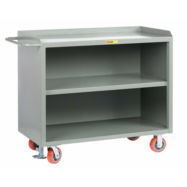 Little Giant Mobile Bench Cabinets, 36"W, Center Shelf, Powder Coated Steel MB3-2436-FL